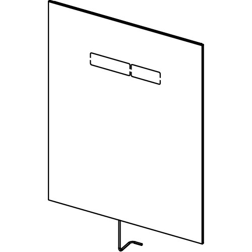 Glassplate hvit reservedel for TECElux sen-Touch