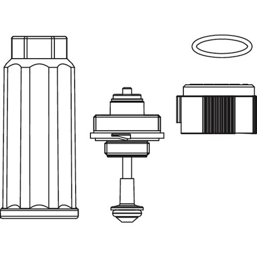 TECEfloor returventil for kunststoffordeler