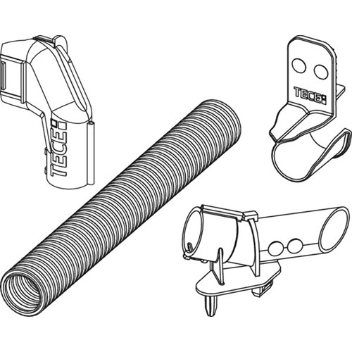TECEprofil Festeklips og trekkerør til dusj-WC
