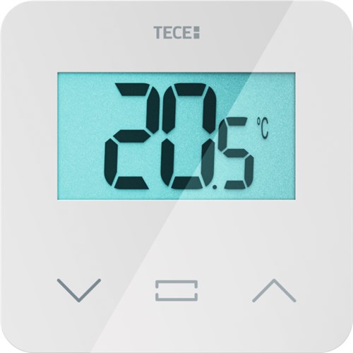 TECEfloor Romtermostat trådløs med skjerm, temp og fuktsensor