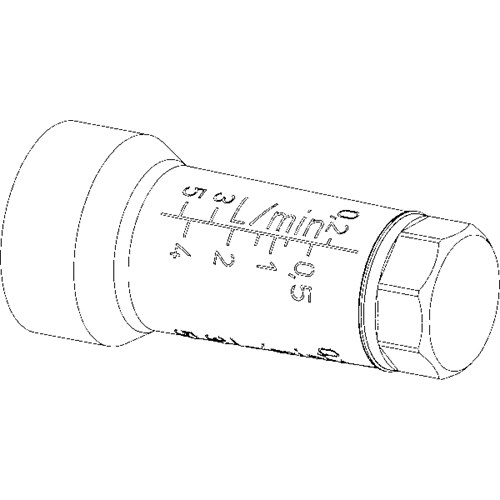 TECEfloor se-glass til rustfri fordeler-flowmeter 0.2 - 5 l/min