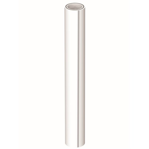Faser Fiber-cond rør PP-RCT L= 4000/5800mm SDR 11 hvitt med grå stripe